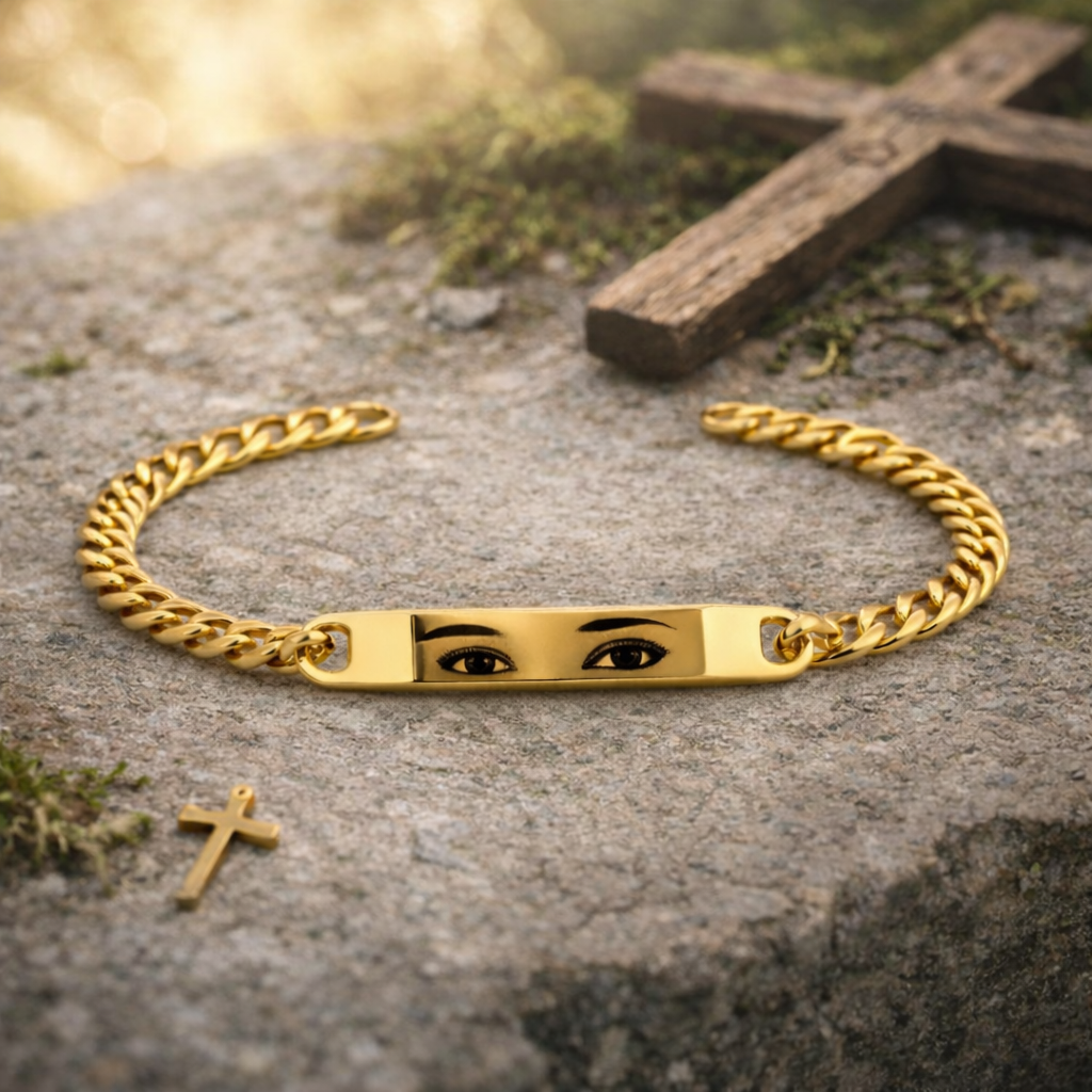 Unisex Custom Eye Engraved Bracelet