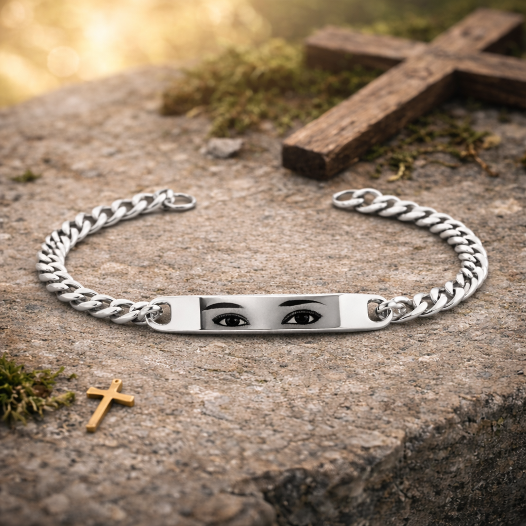 Unisex Custom Eye Engraved Bracelet